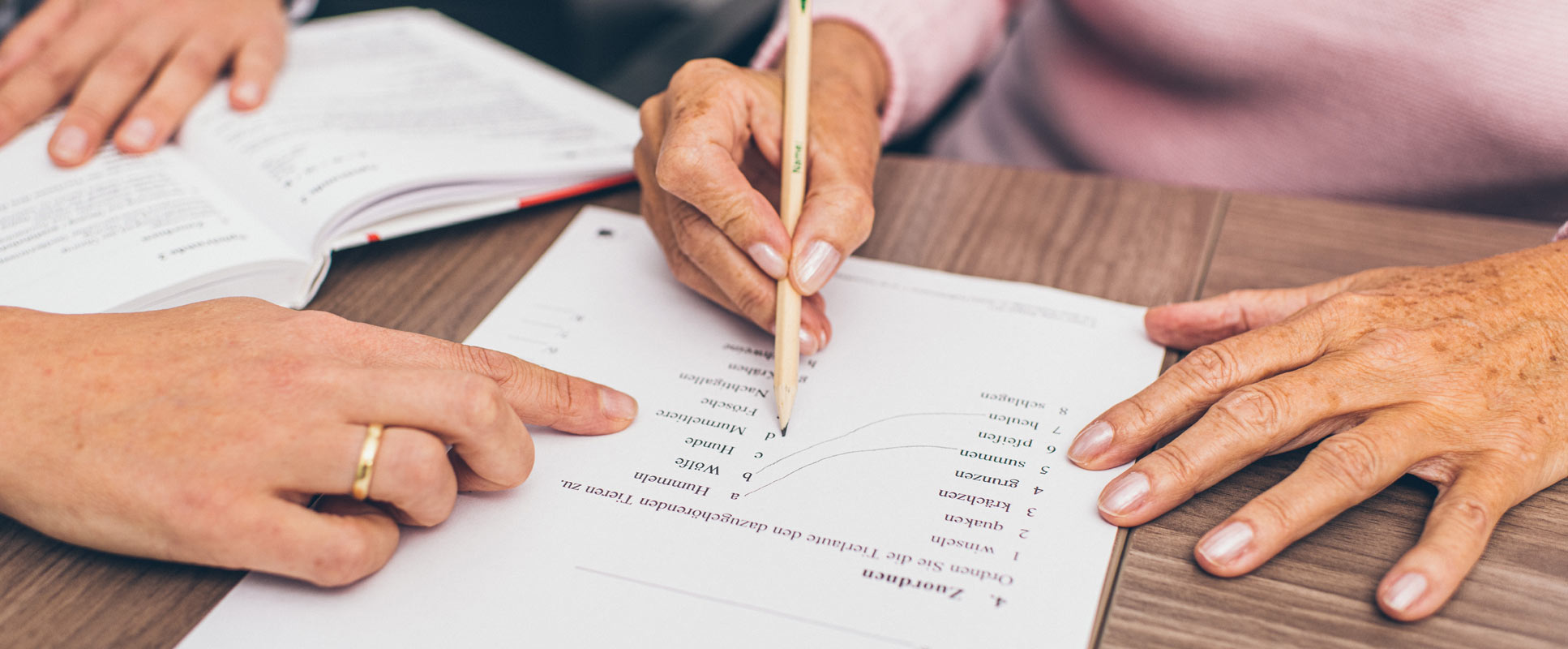 Therapiematerial und Übungsbogen